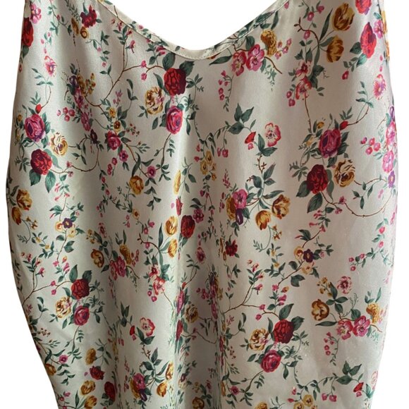 Vintage 90s Y2K satin floral slip dress nightgown lingerie - Picture 9 of 13
